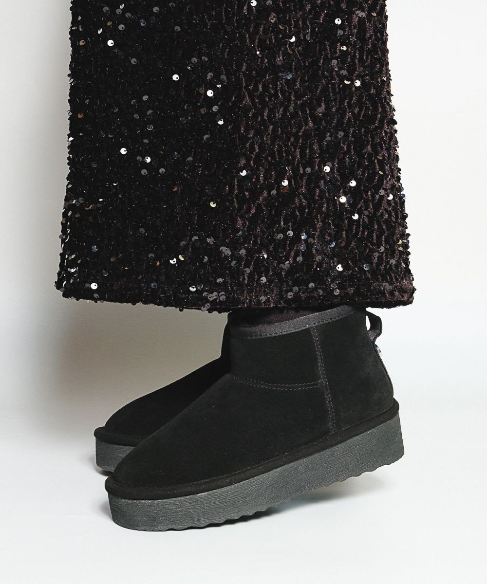 STEVE MADDEN COMFY ボアスエードショートブーツ 