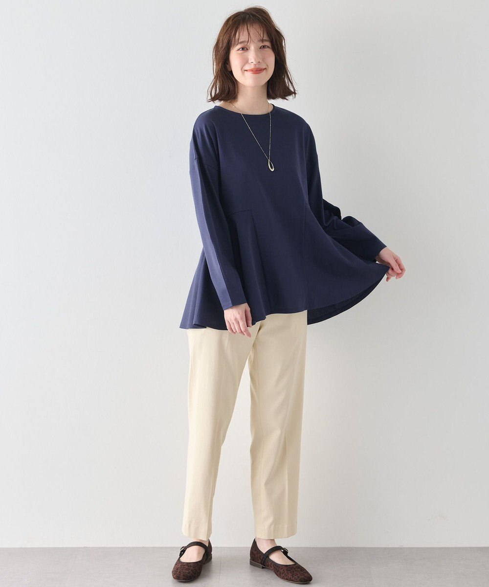 ANY L 【ウエストゴム】裏起毛ハイストレッチパンツ 