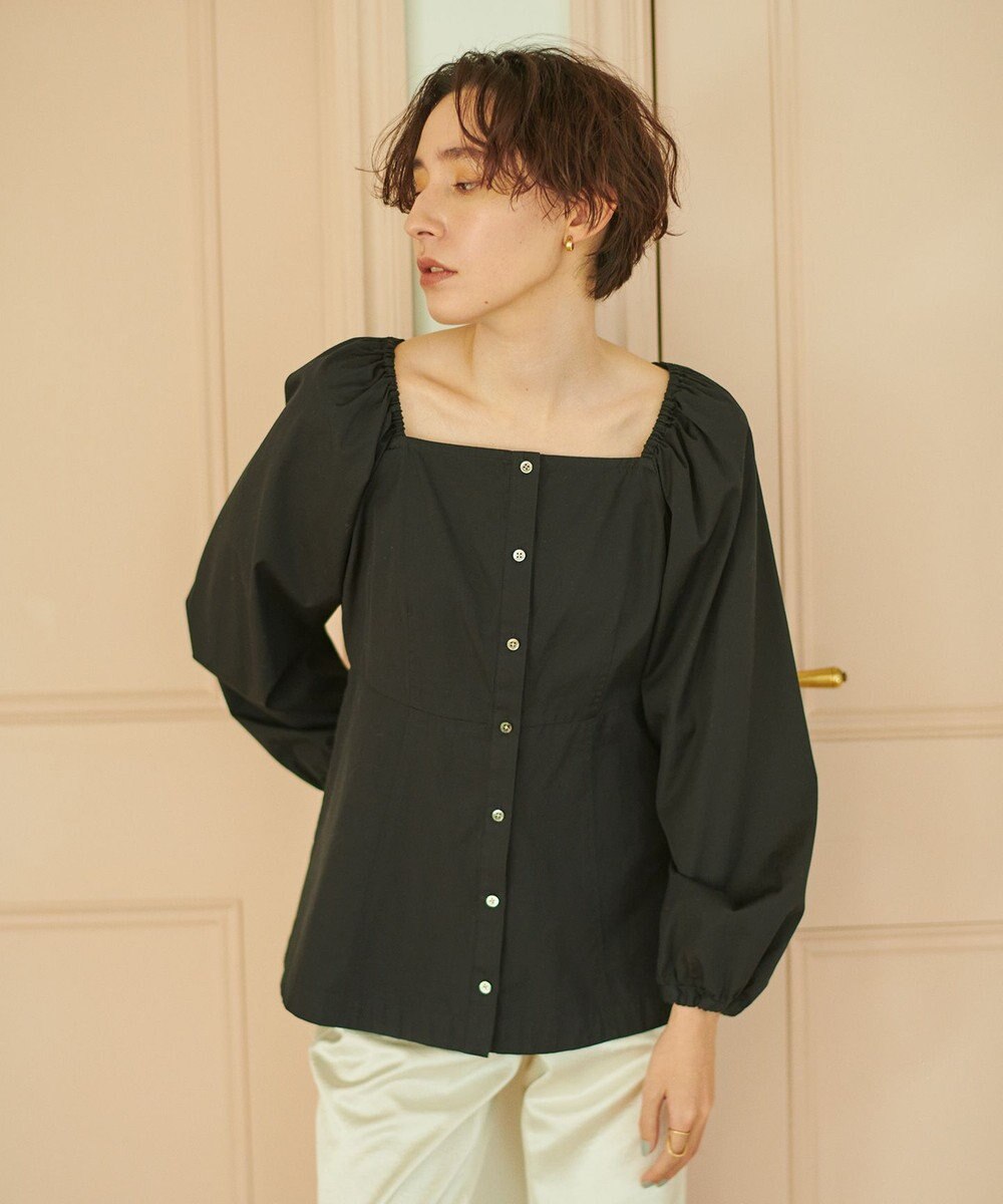 #Newans 【ANSWER for ほど甘トレンド】スクエアネックペプラムブラウス 