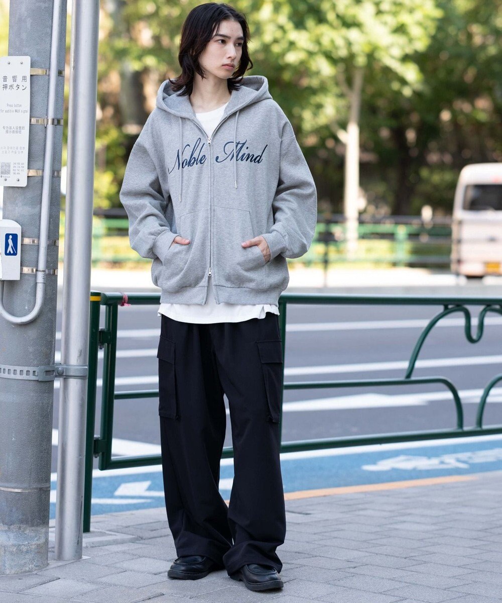 WEGO 【25年秋冬新作/ユニセックス着用ITEM/SMLサイズ展開】グラフィックロゴダブルZIPパーカー 