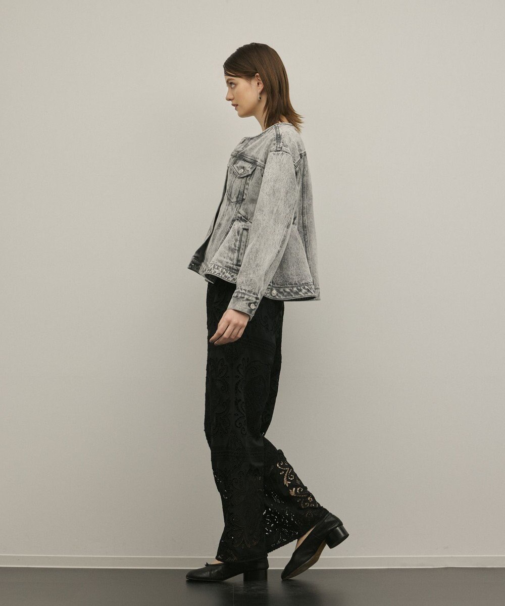 GRACE CONTINENTAL ペプラムデニムジャケット 