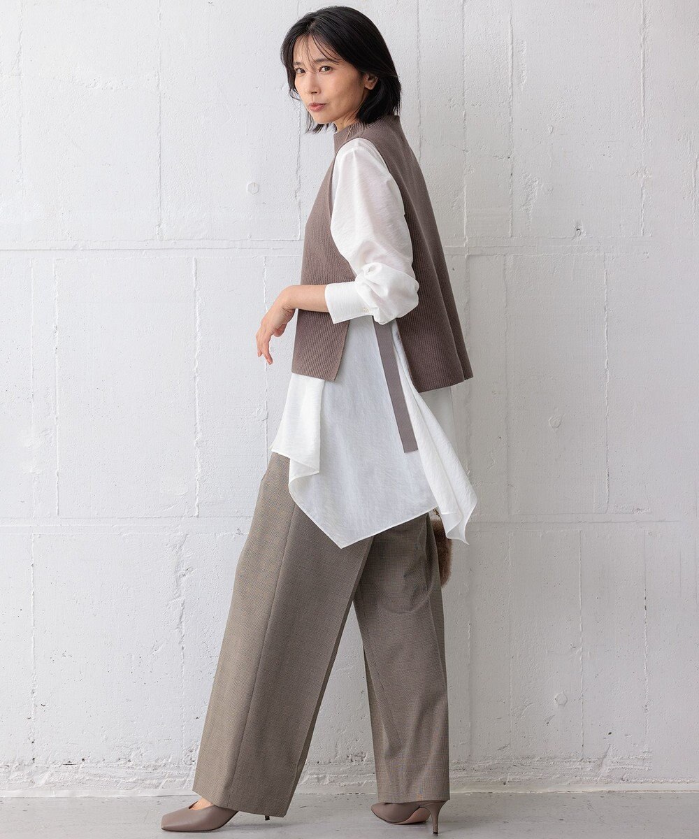 23区 S 【洗える】コットンリリー ニットベスト 