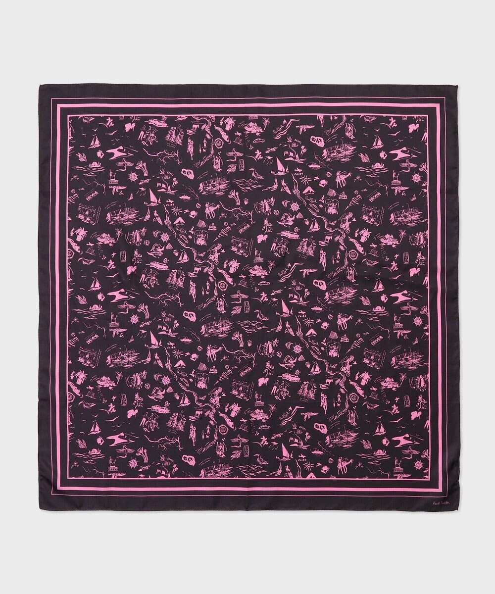 Paul Smith Travel Stories シルクスカーフ 