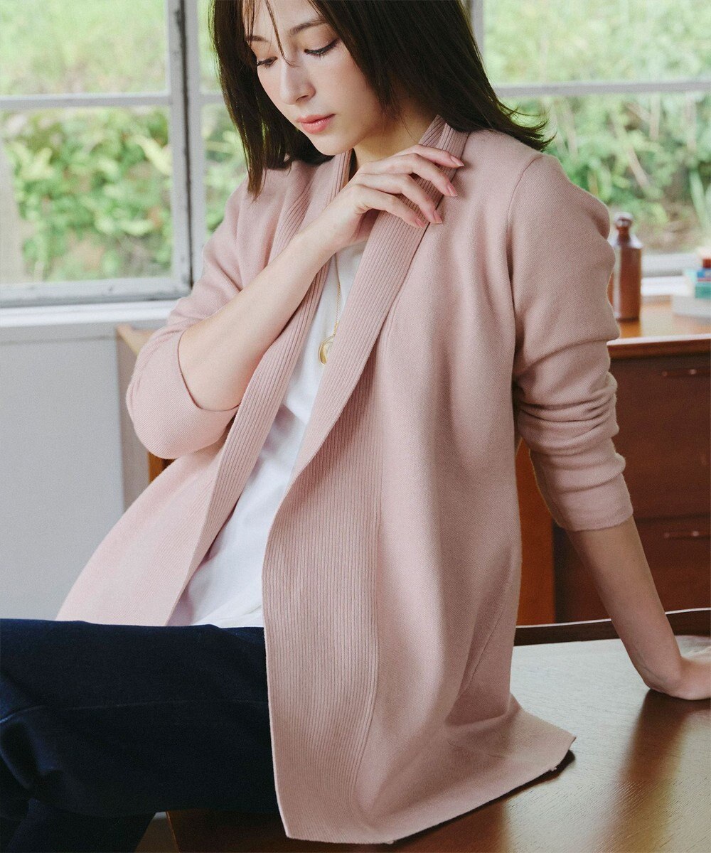 Tiaclasse 【新色追加・洗える】ミラノリブミドル丈カーディガン 