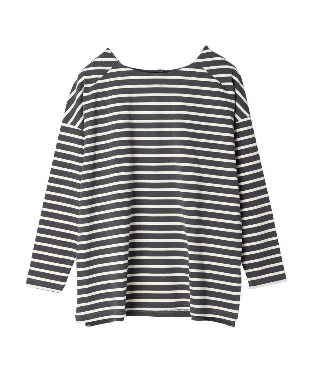 earth music&ecology バック釦ボーダーチュニック 