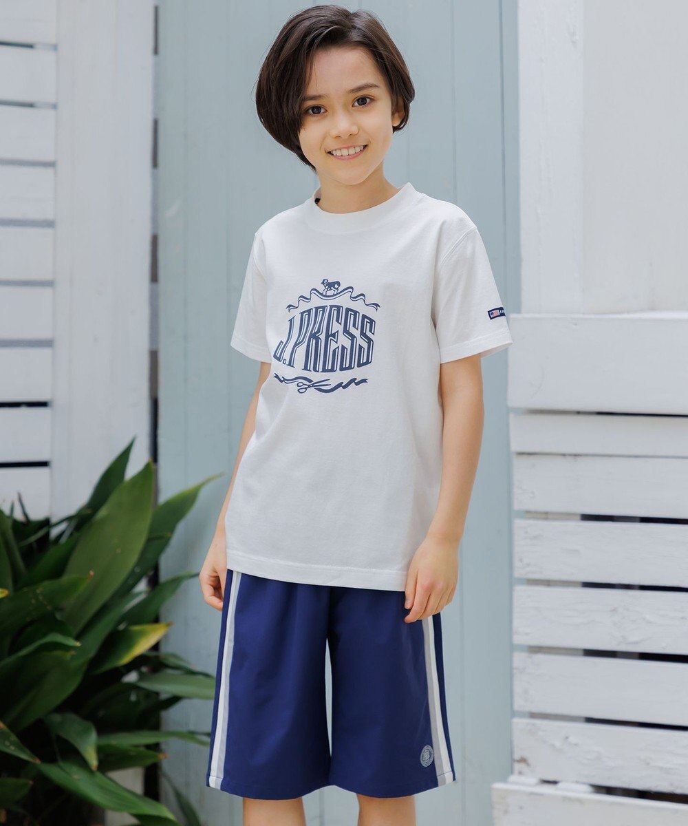 J.PRESS KIDS  【90-130cm】 50/2天竺ロゴＴシャツ 