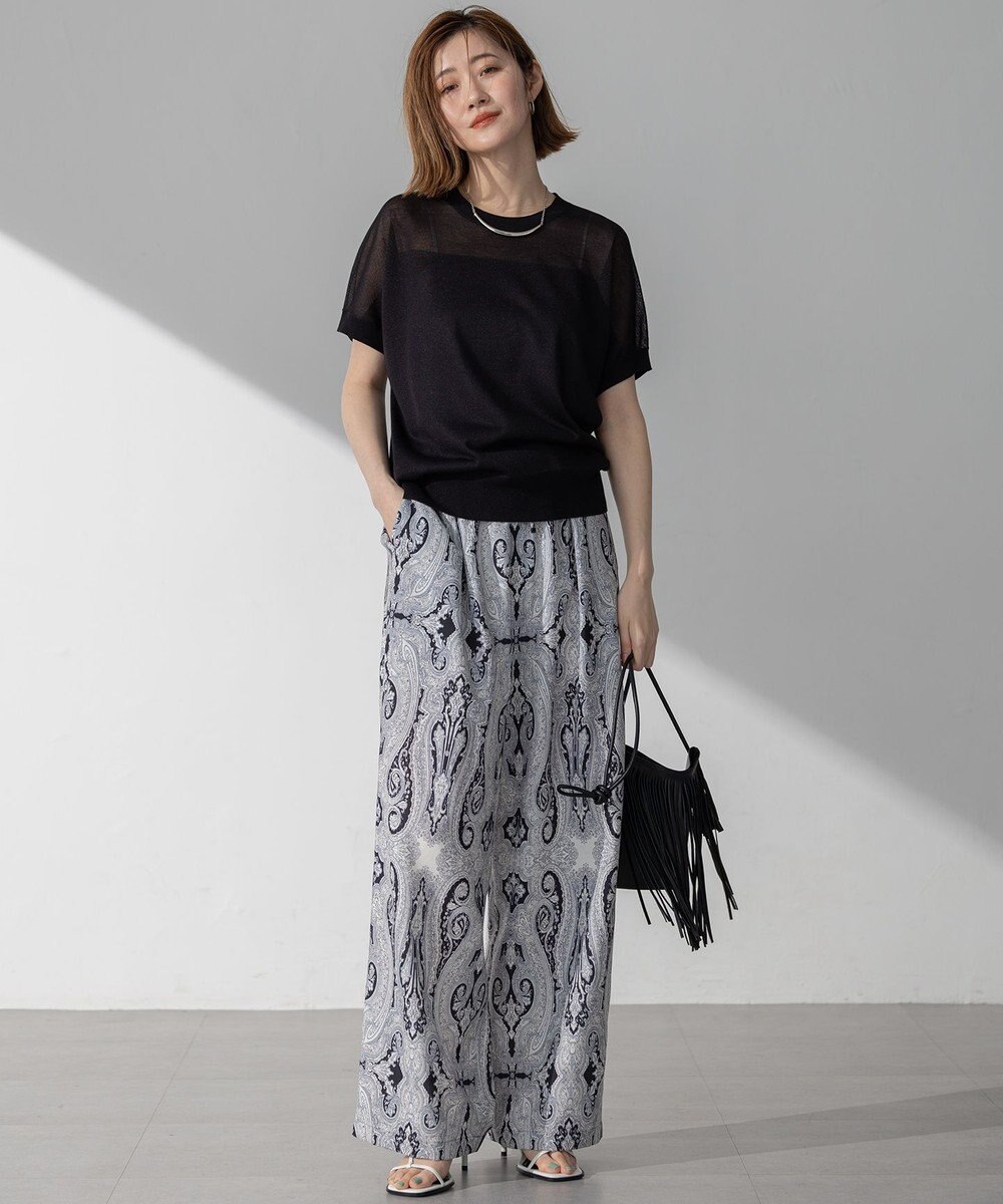 23区 【洗える】シャイニーシアー ドルマン ニット 