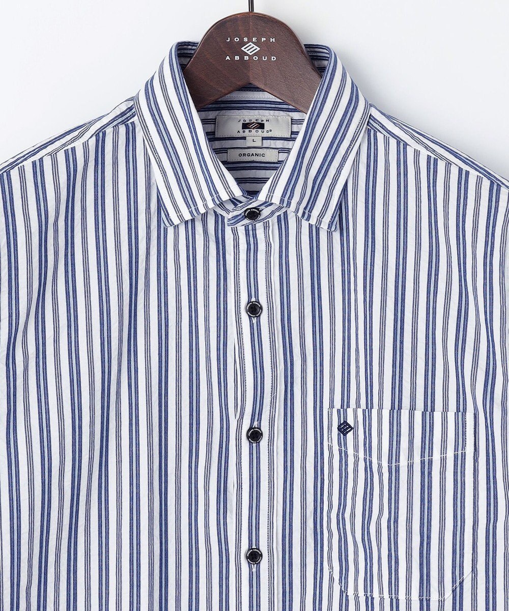 JOSEPH ABBOUD 【オーガニックコットン】オーガニックコードストライプ シャツ 