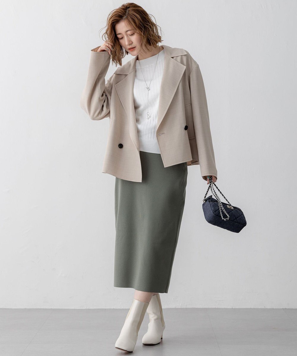 23区 【洗える】コンフォートストレッチ ニット タイト スカート 