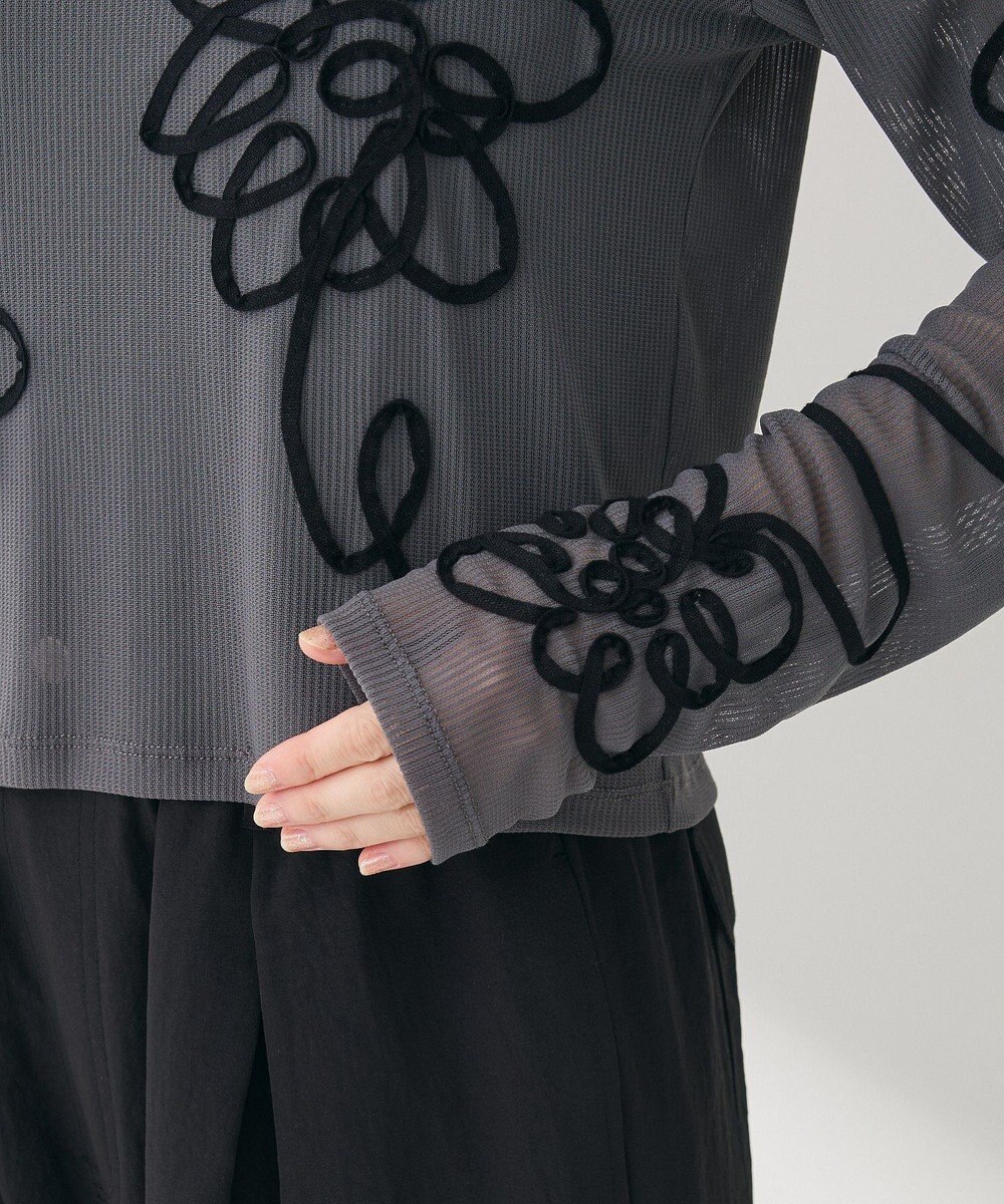 Green Parks ・ＥＬＥＮＣＡＲＥ　ＤＵＥ　コード刺繍シアーロンＴ 