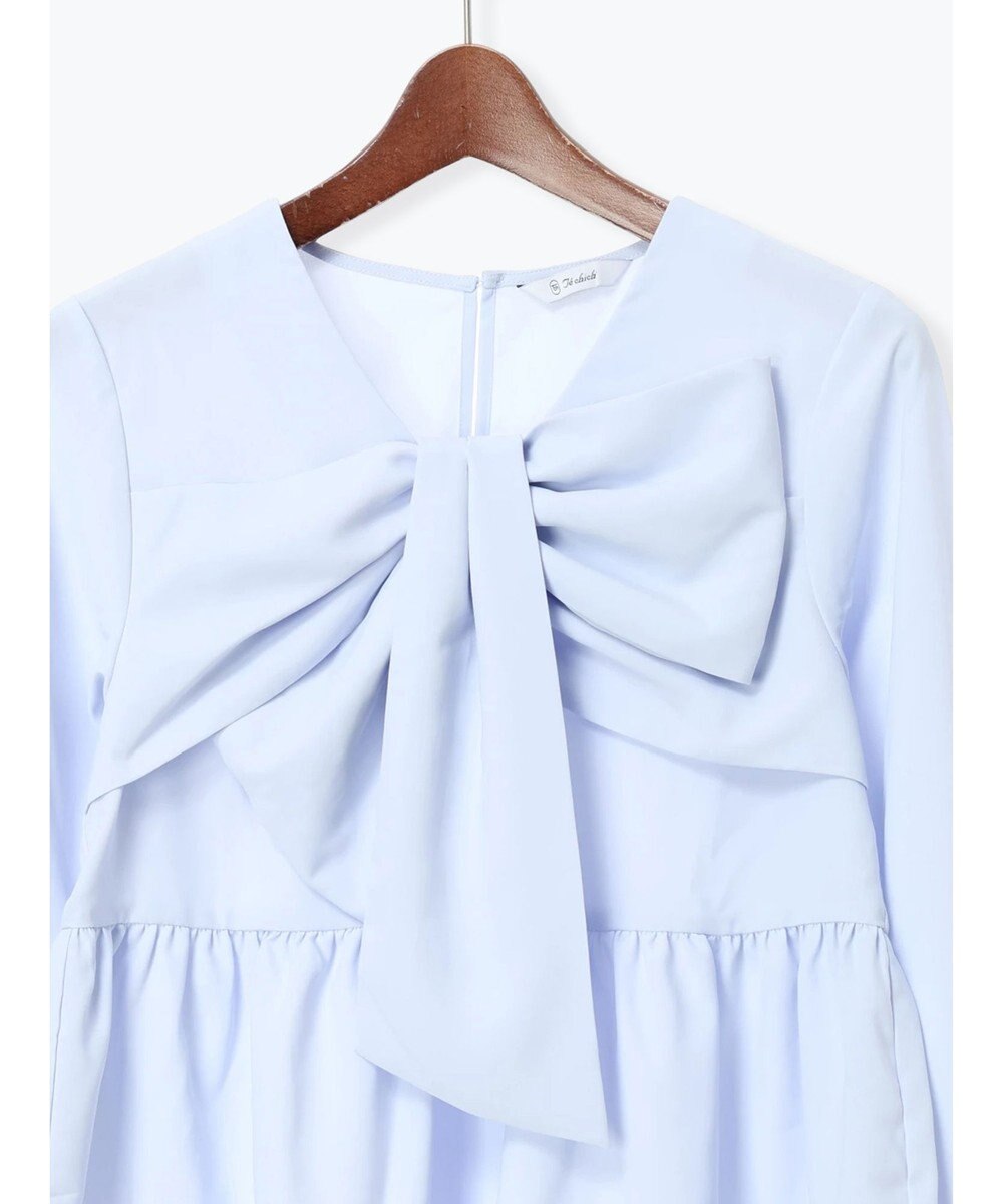 Te chichi リボンディテールペプラムブラウス 