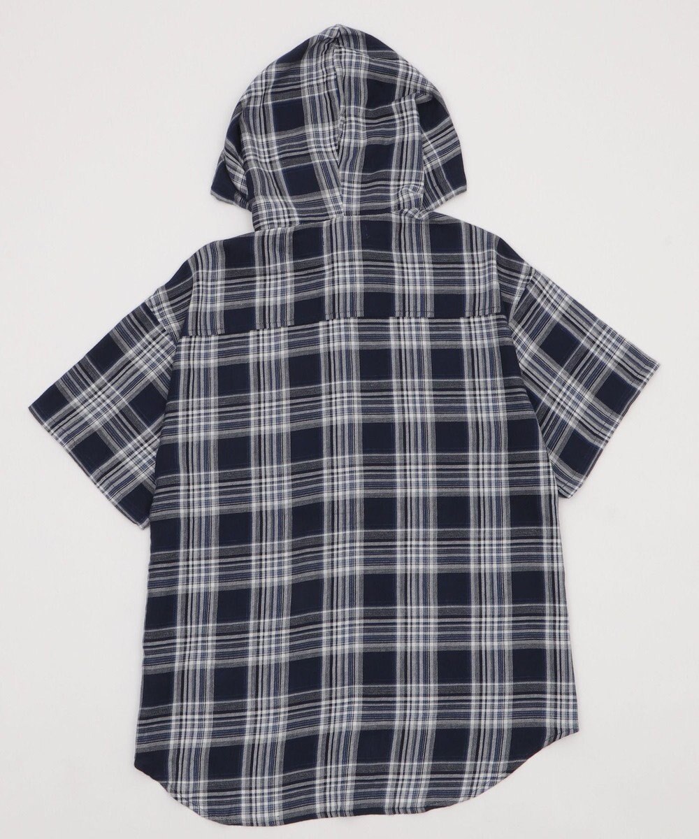 WEGO フードチェックBIGシャツ（S） 