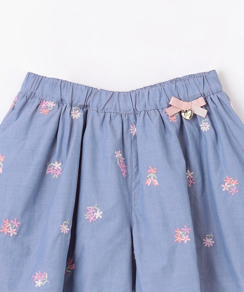 ANY KIDS フラワー 刺繍 キュロット 