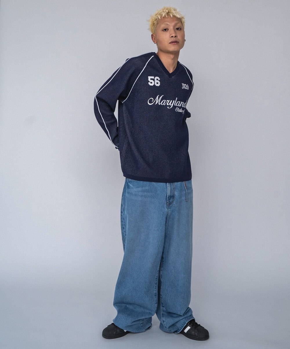 WEGO 【ユニセックス着用ITEM】ゲームロゴメッシュジャガードプルオーバー 