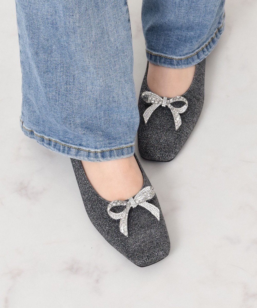 Bridget Birkin 【Bridget Birkin】ビジューリボンラメパンプス 