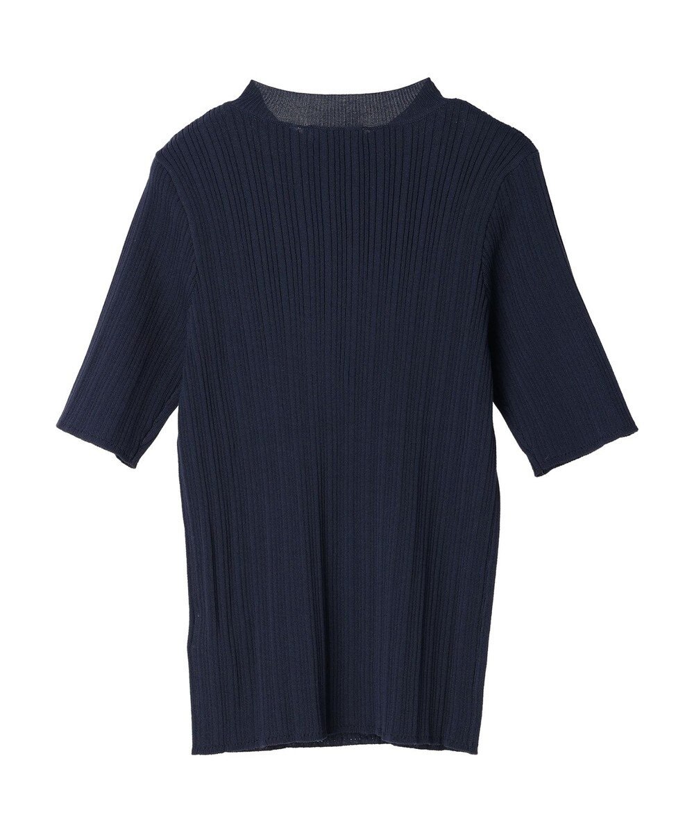 earth music&ecology ショルダーボタンリブニットプルオーバー 