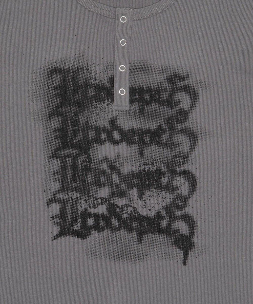 WEGO 【ユニセックス着用ITEM】グラフィックヘンリーネックT（SS） 