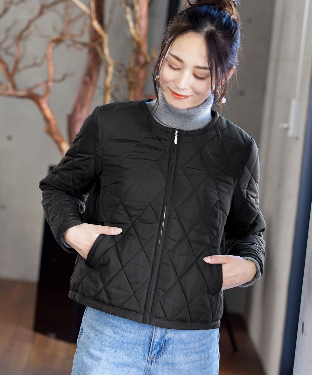 Tiaclasse L コンパクトなシルエットのキルティングショートコート 