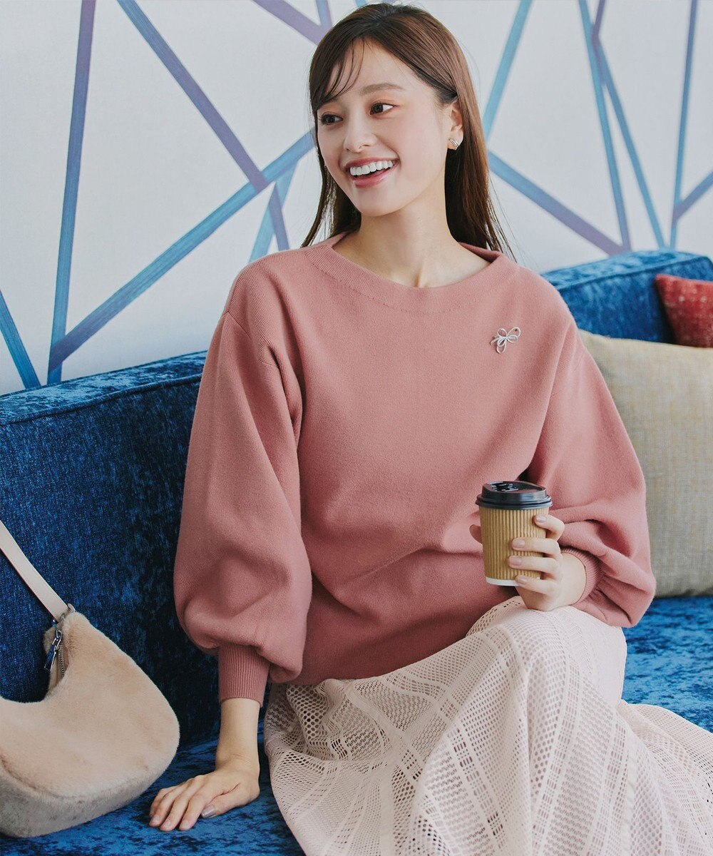 Tiaclasse 【安田美沙子さん着用・新色追加・洗える】ボリュームパフスリーブニット 