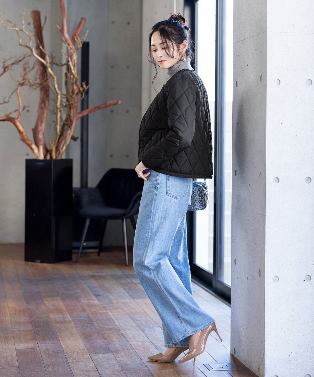 Tiaclasse L コンパクトなシルエットのキルティングショートコート 