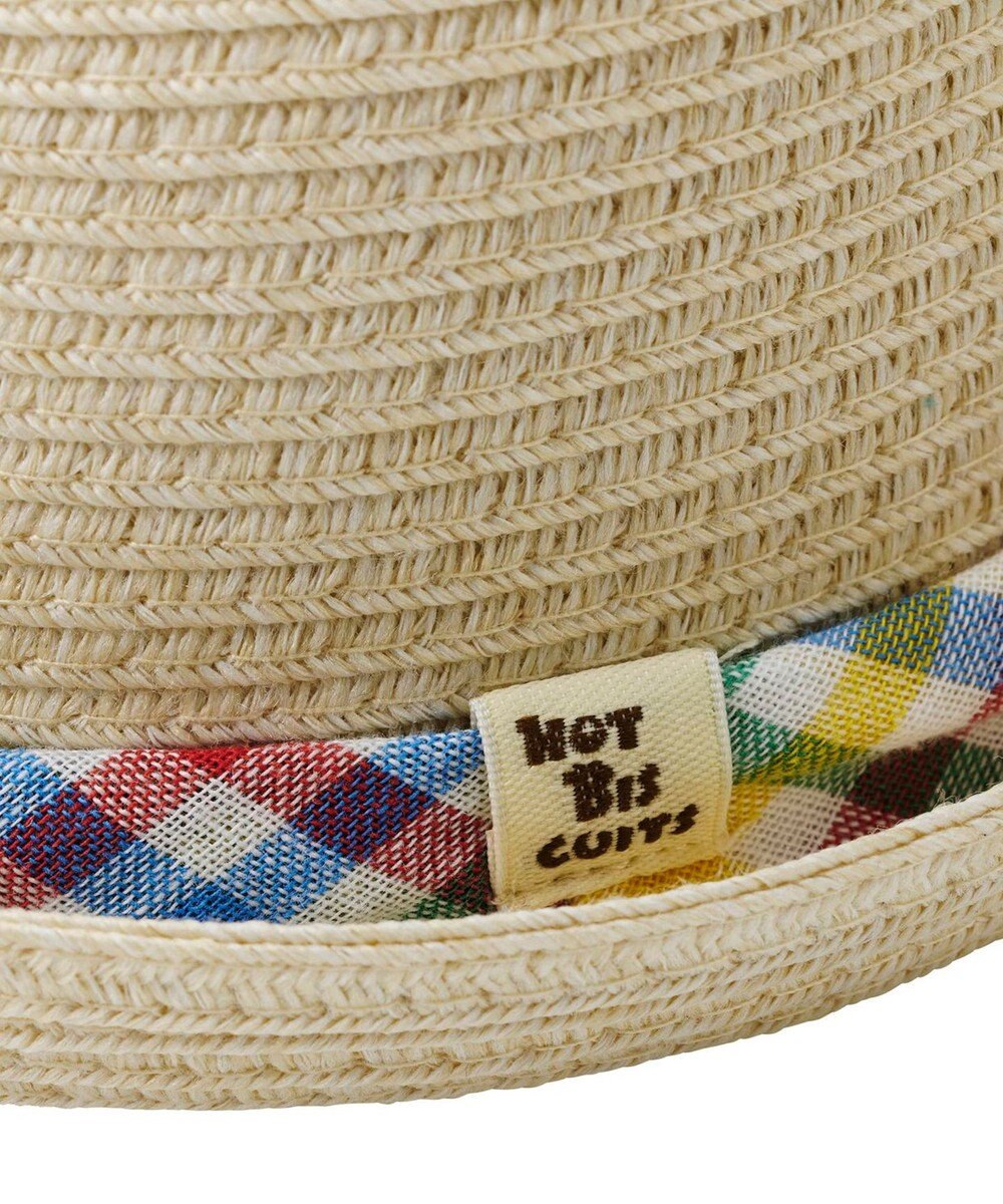 MIKI HOUSE HOT BISCUITS 【44-48cm】 麦わら風 くまみみ ハット 