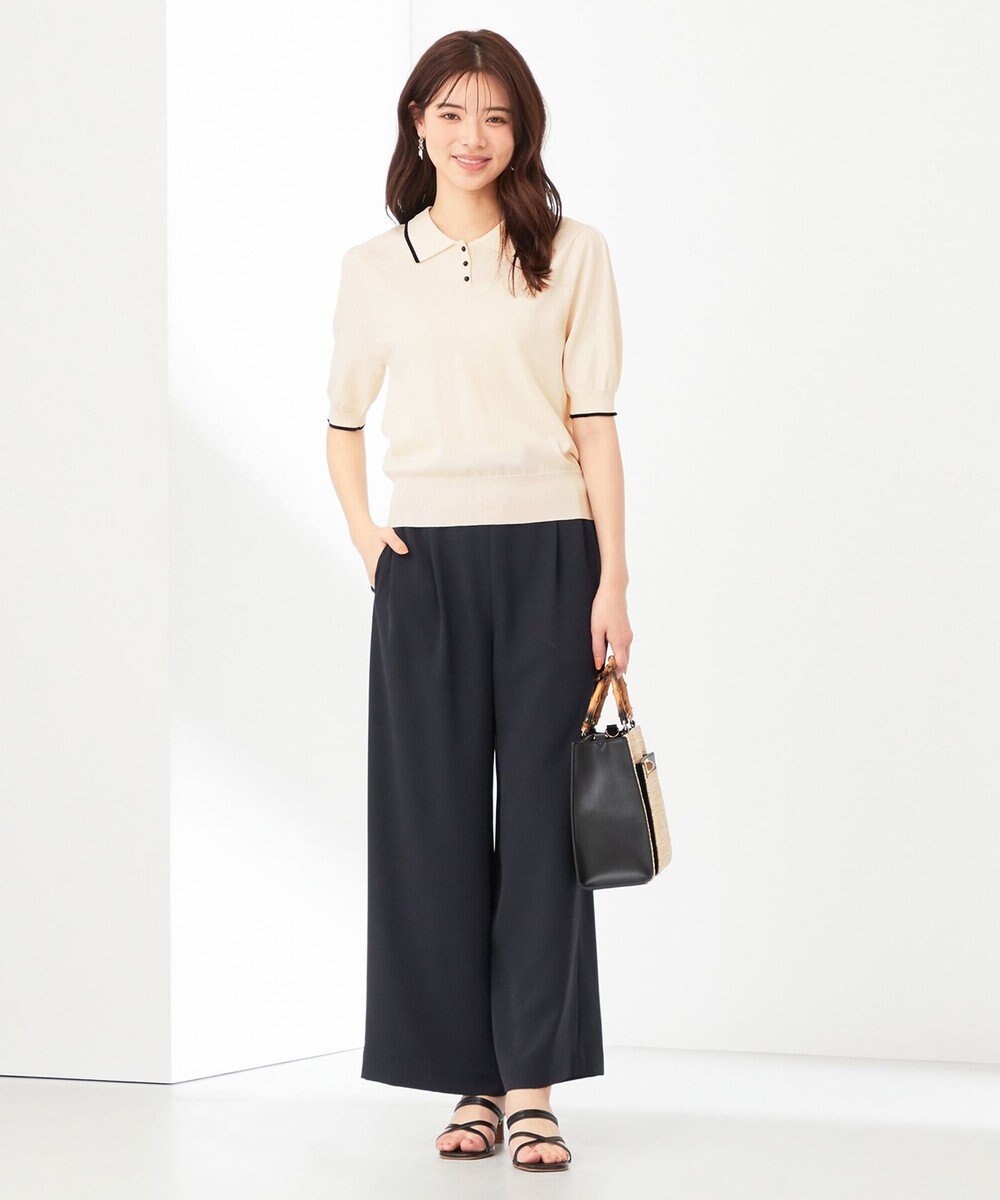 ANY SIS 【洗える】バイカラー ポロニット 