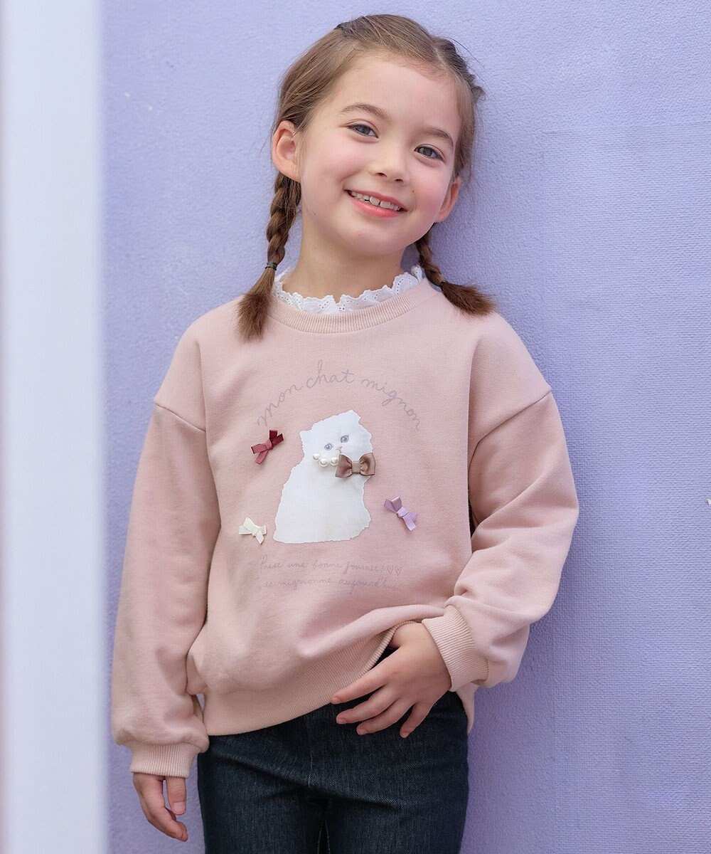 ANY KIDS フォトネコ 裏毛 トレーナー 