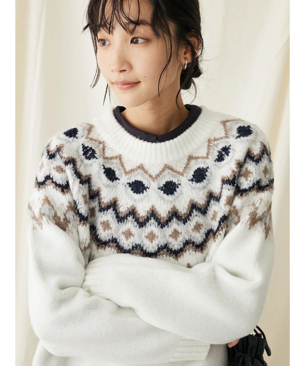 CRAFT STANDARD BOUTIQUE 求心柄ニットプルオーバー 