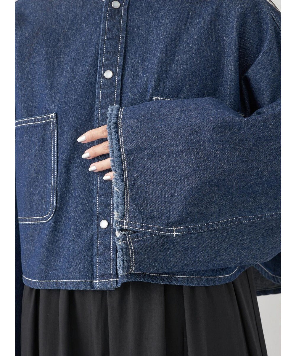 earth music&ecology スクエアデニムシャツ 