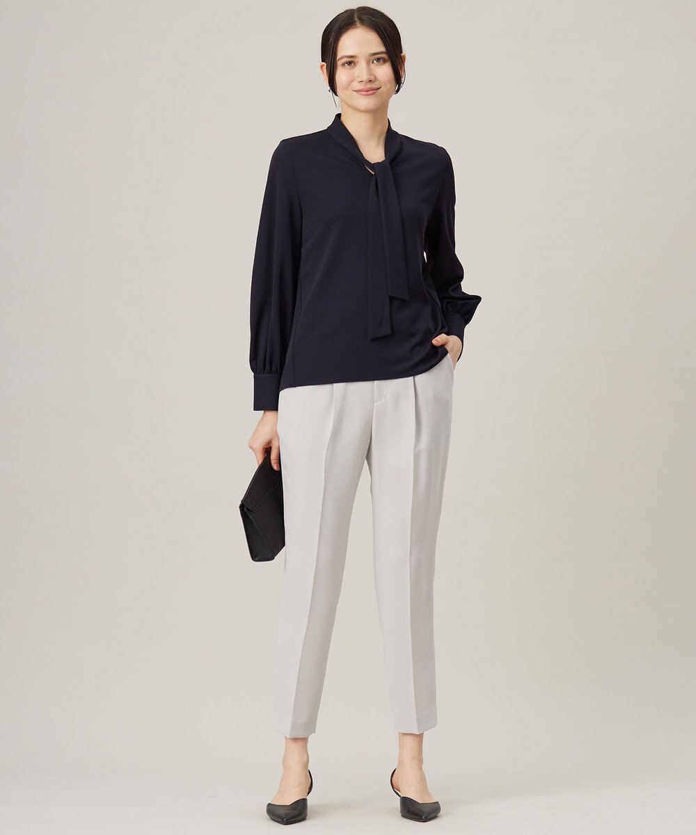 自由区 【セットアップ対応・洗える】トリアセダブルクロステーパード パンツ 