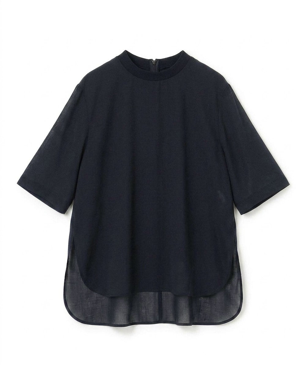 BEIGE， MOYE / スカーフ付き ハーフスリーブブラウス 