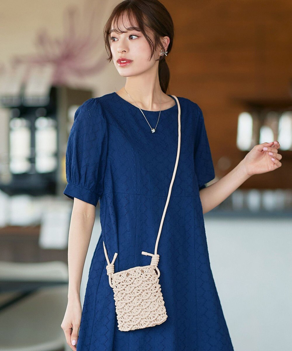 Tiaclasse マクラメショルダーバッグ 