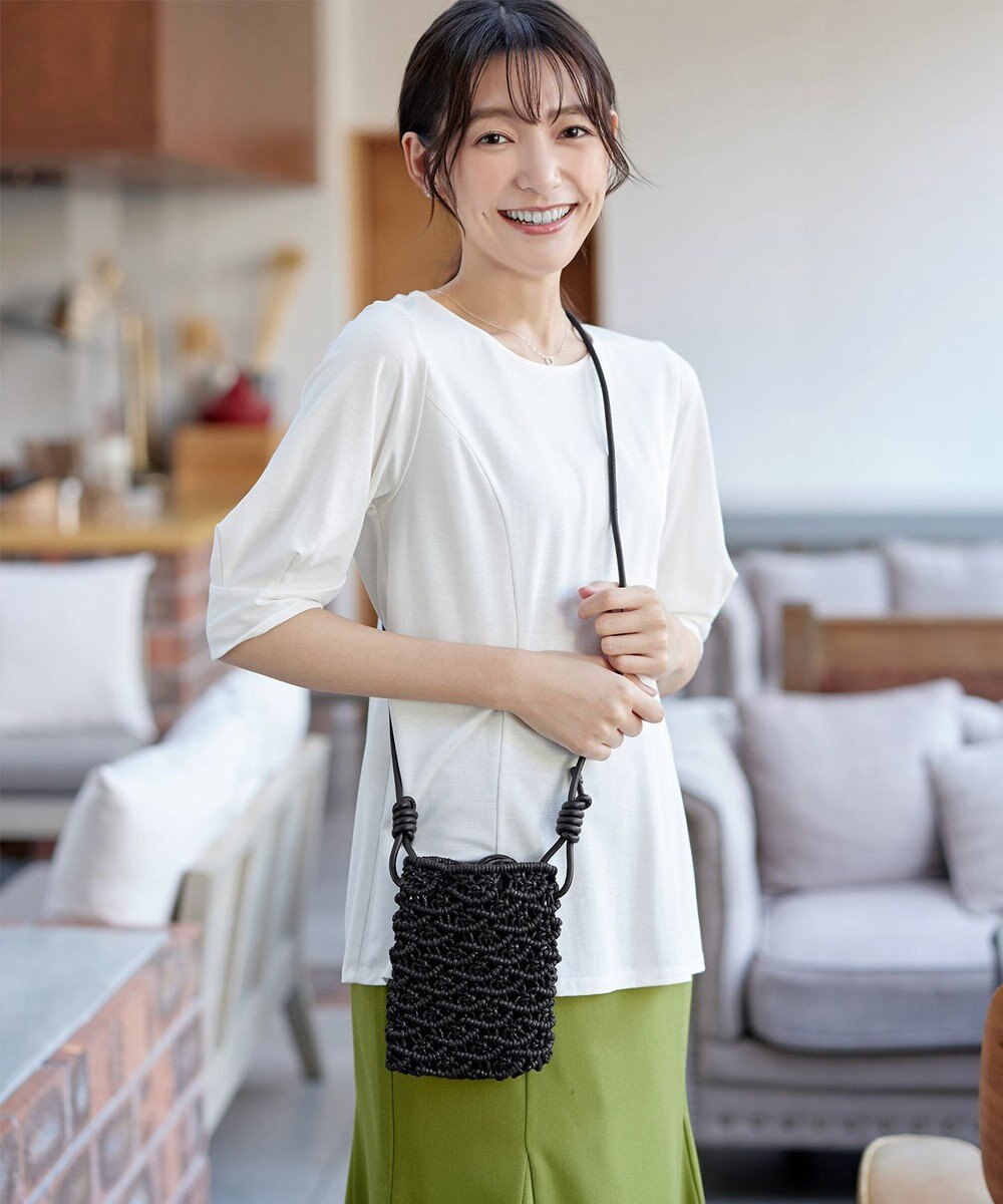 Tiaclasse マクラメショルダーバッグ 