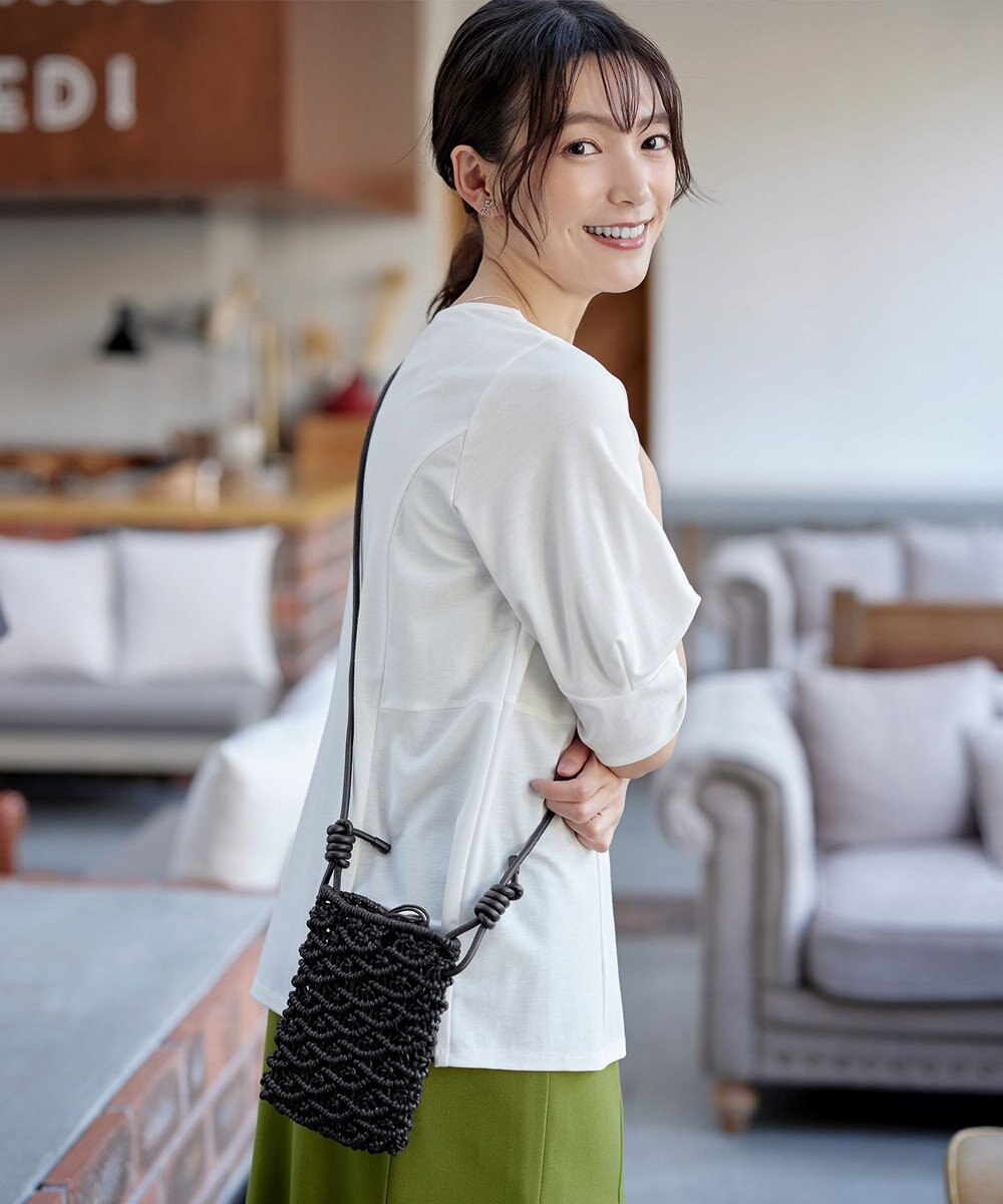 Tiaclasse マクラメショルダーバッグ 