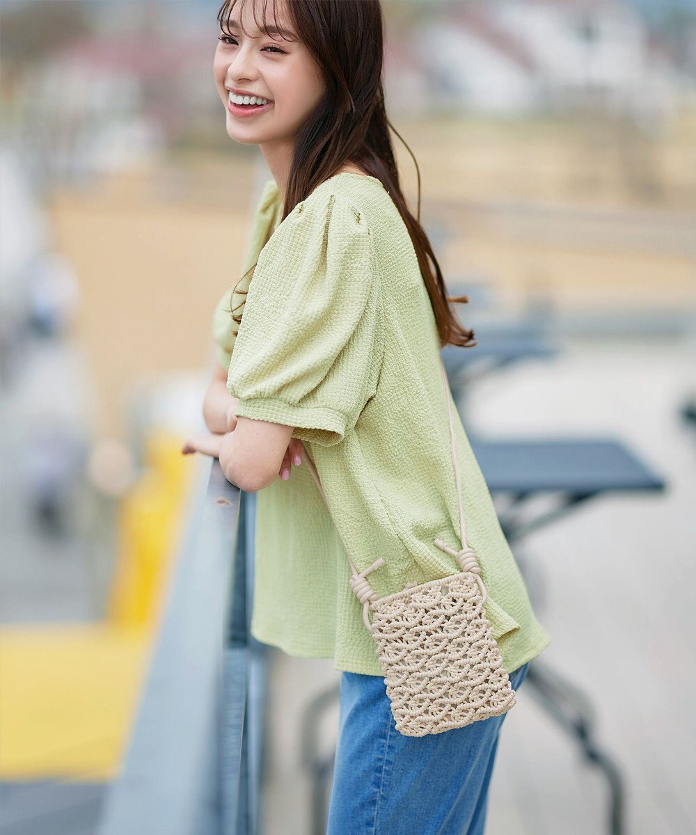 Tiaclasse マクラメショルダーバッグ 