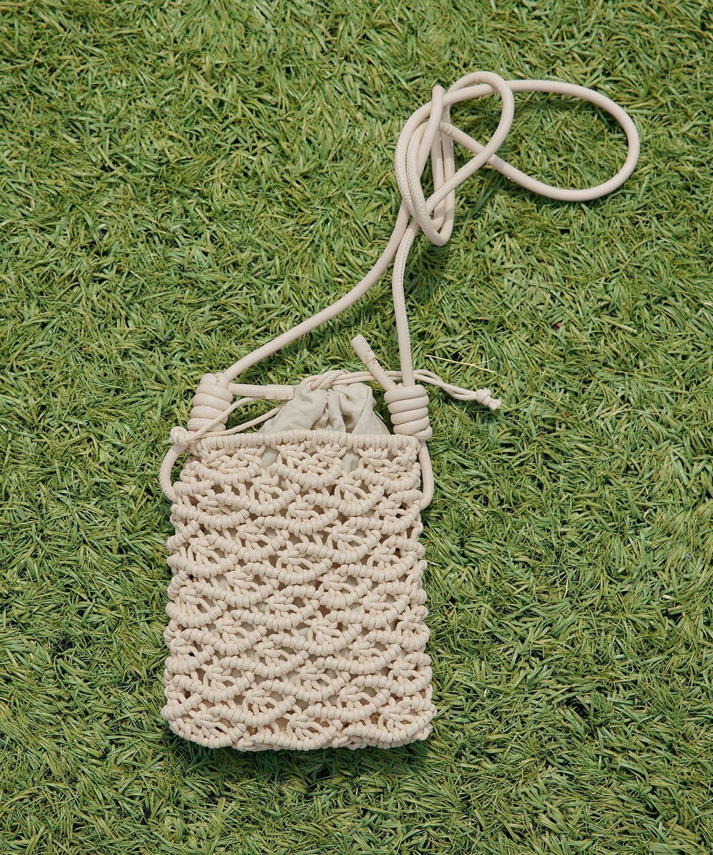 Tiaclasse マクラメショルダーバッグ 