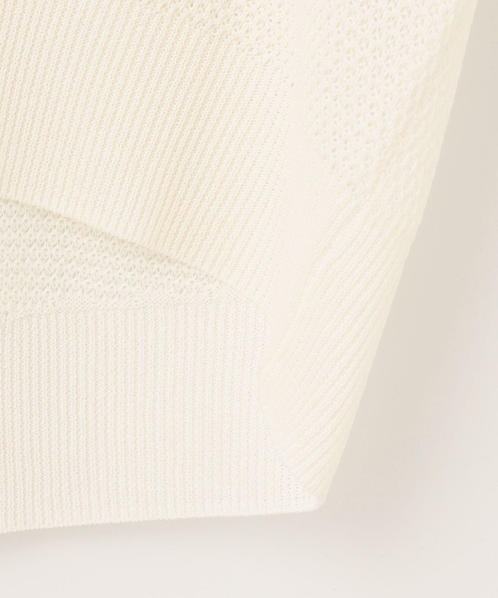 UNFILO L リネンリンクスメッシュ　カーディガン 