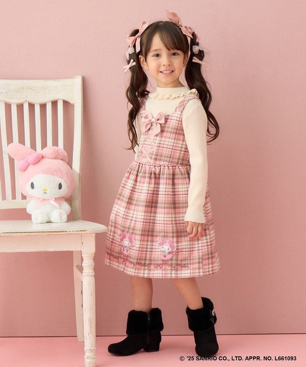 ANY KIDS 【マイメロディ＆クロミ×ANY KIDS】チェック ジャンパースカート 