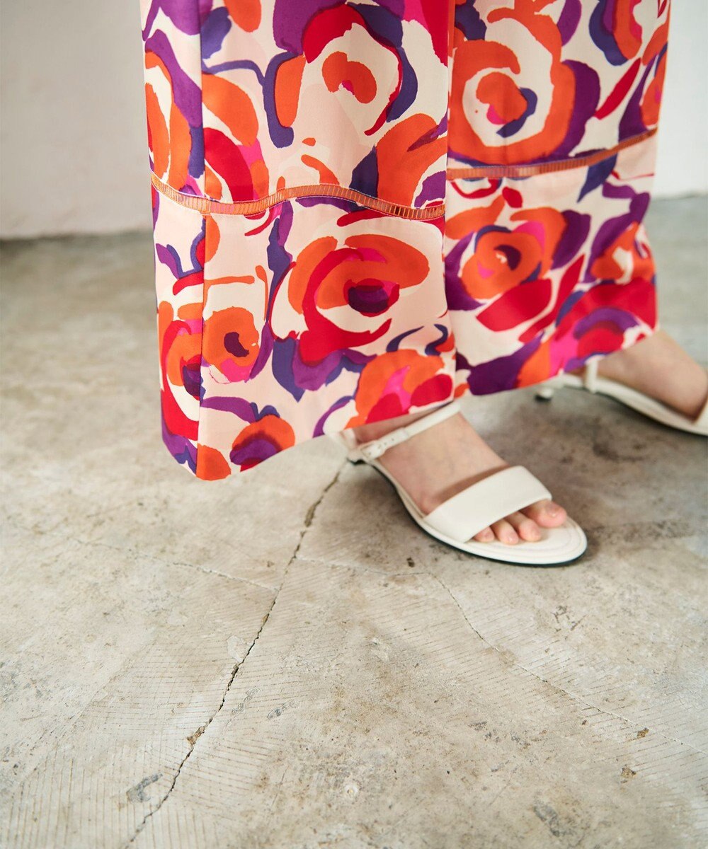 GRACE CONTINENTAL ペイントカラーワイドパンツ 