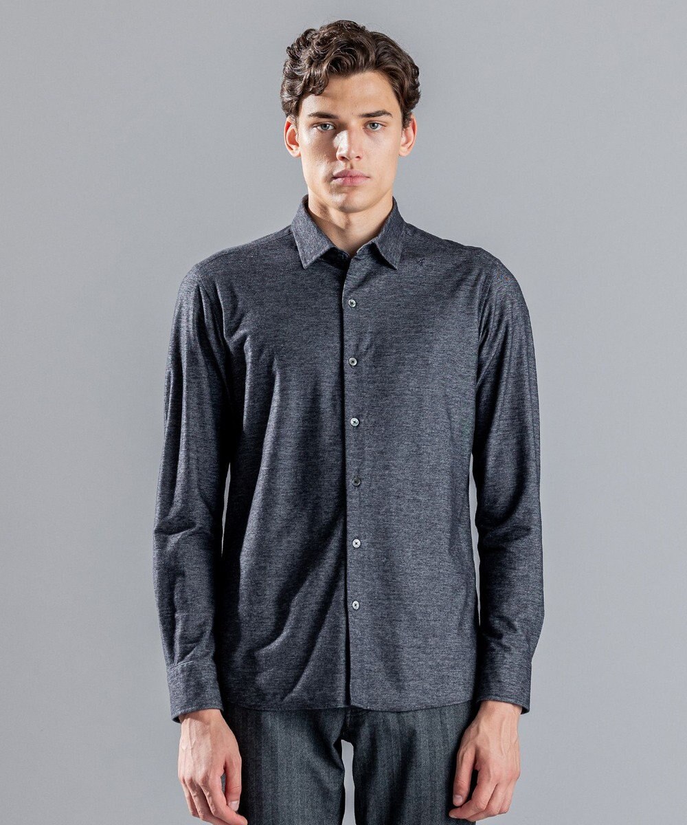 JOSEPH HOMME ツイルネルジャージー　レギュラーカラーシャツ 