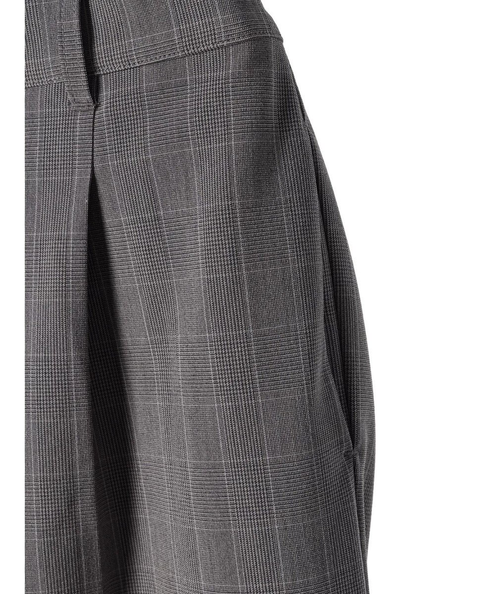 Green Parks きれいシルエットチェックワイドパンツ 