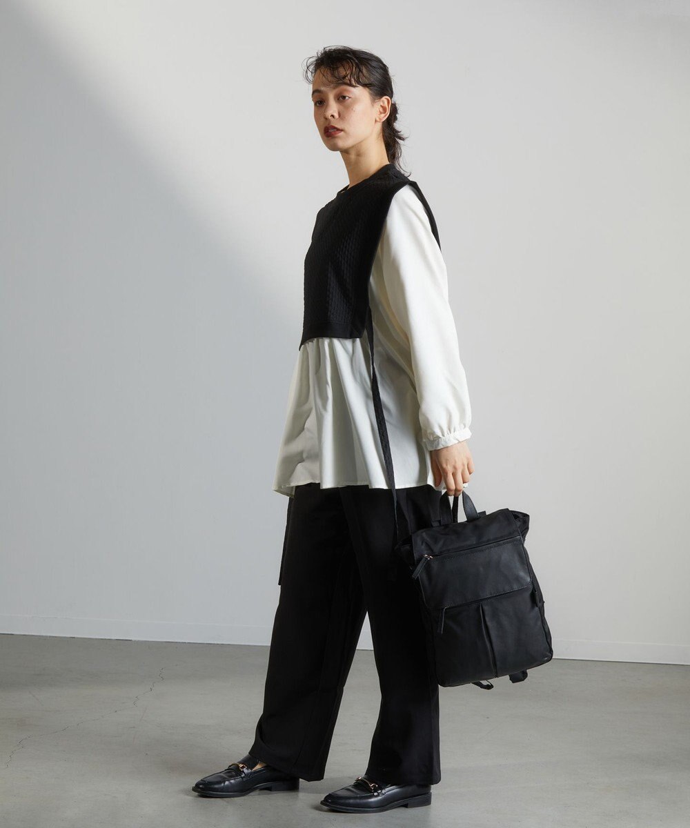 Y'SACCS ナイロン×牛革コンビシリーズ リュックサック 