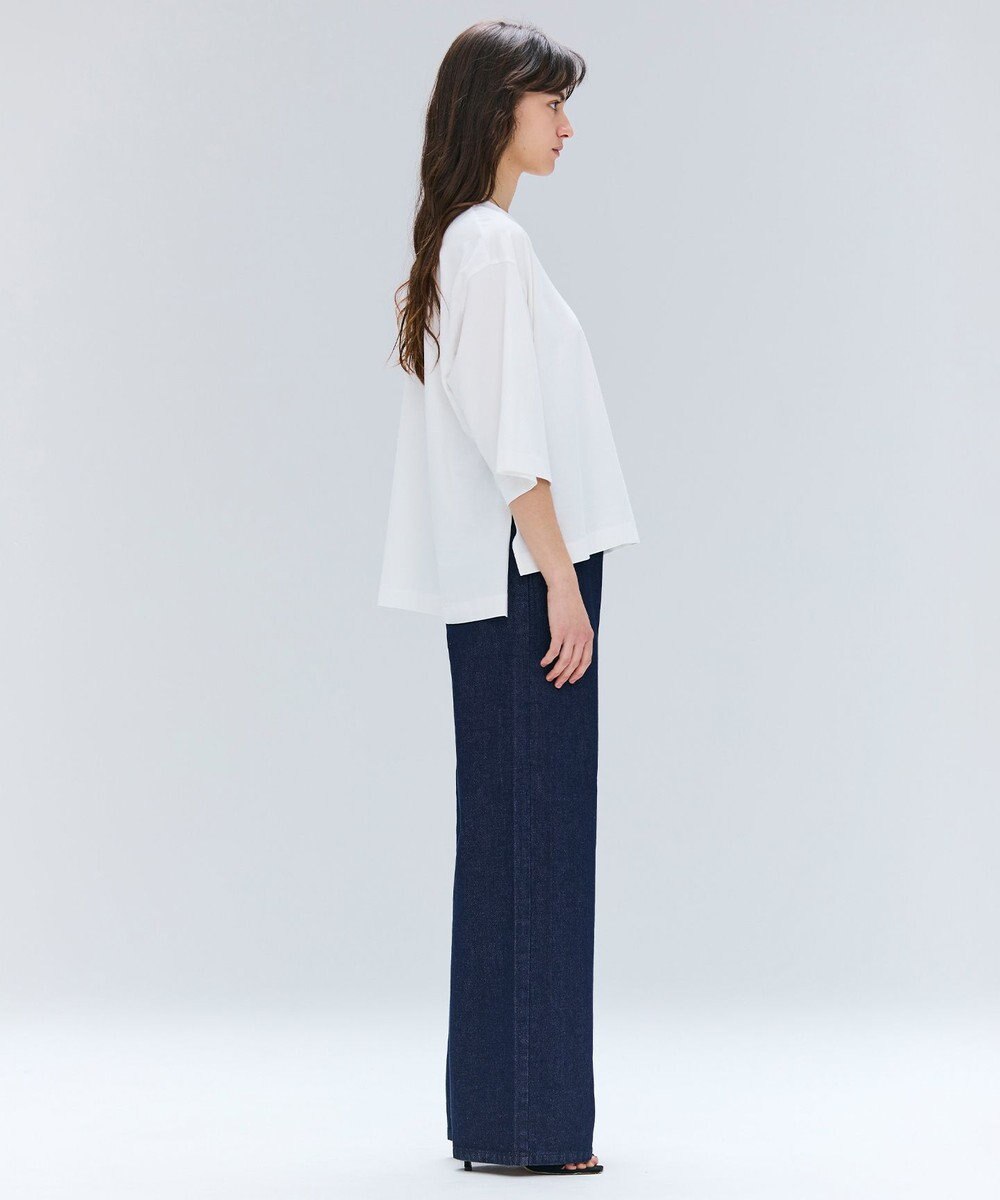 BEIGE， 【洗える・GLOW ８月号掲載】S.BABILA / スリットネックオーバーサイズTシャツ 