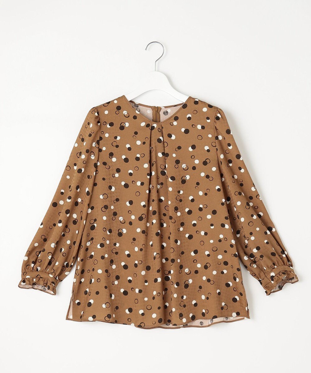 自由区 【セットアップ対応・洗える】ドットプリント ブラウス 