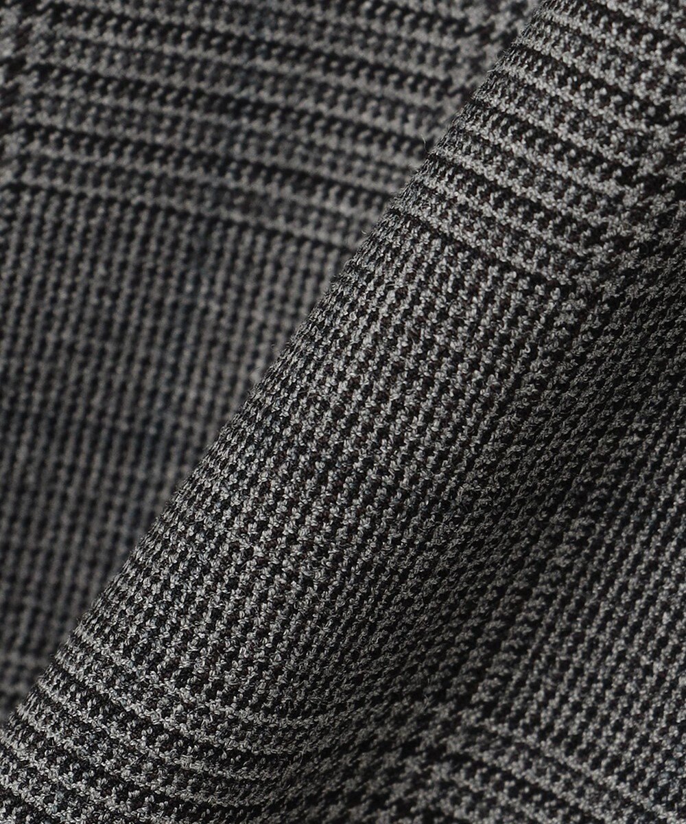 J.PRESS LADIES S 【洗える】アルガンシルクチェック ワイドパンツ 