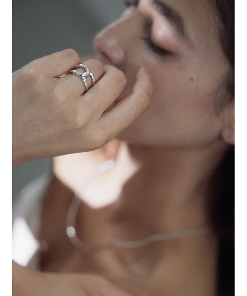 yoaa シルバー925　カーブリング 