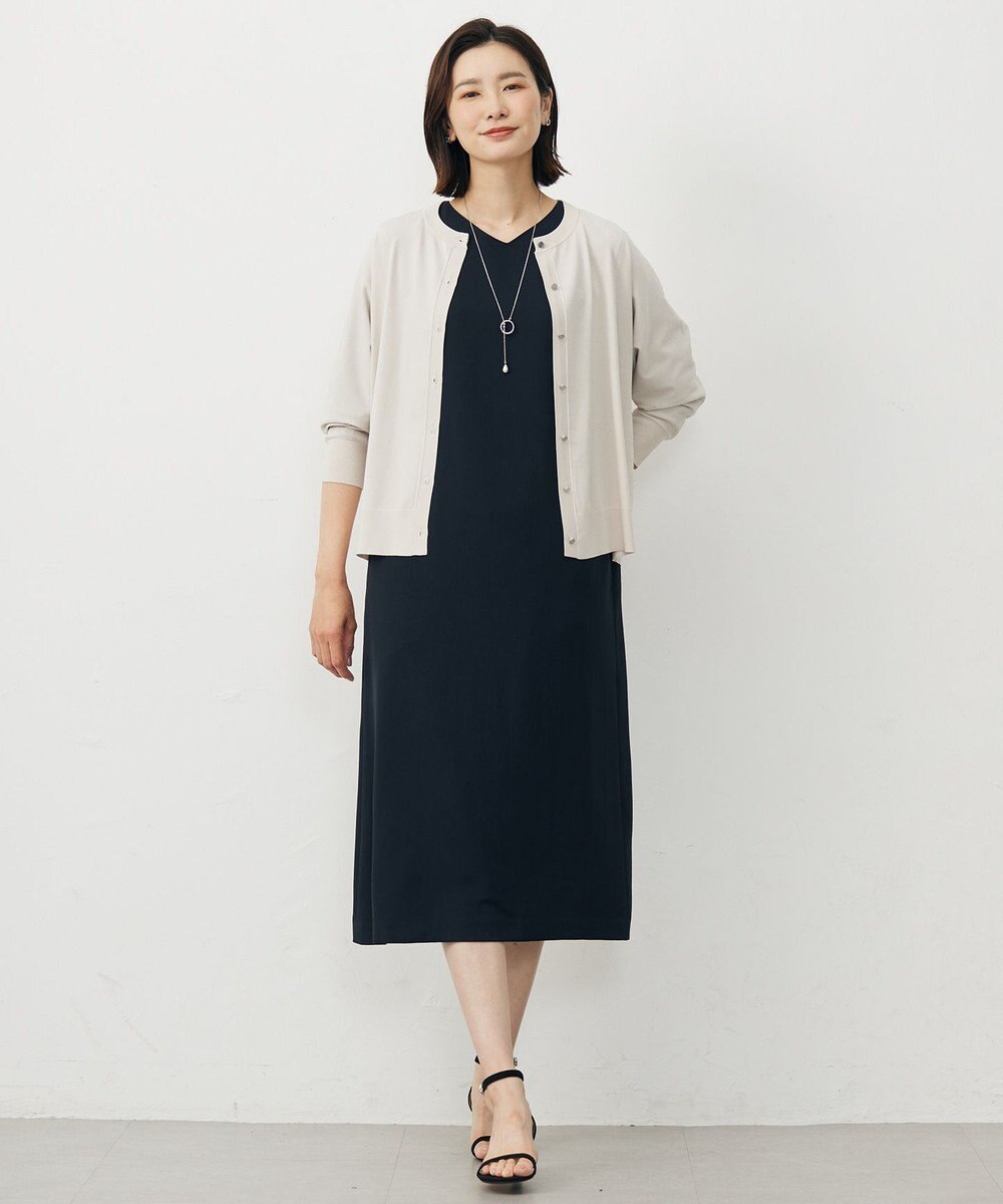 J.PRESS LADIES S 【洗える】レーヨンストレッチ カーディガン 