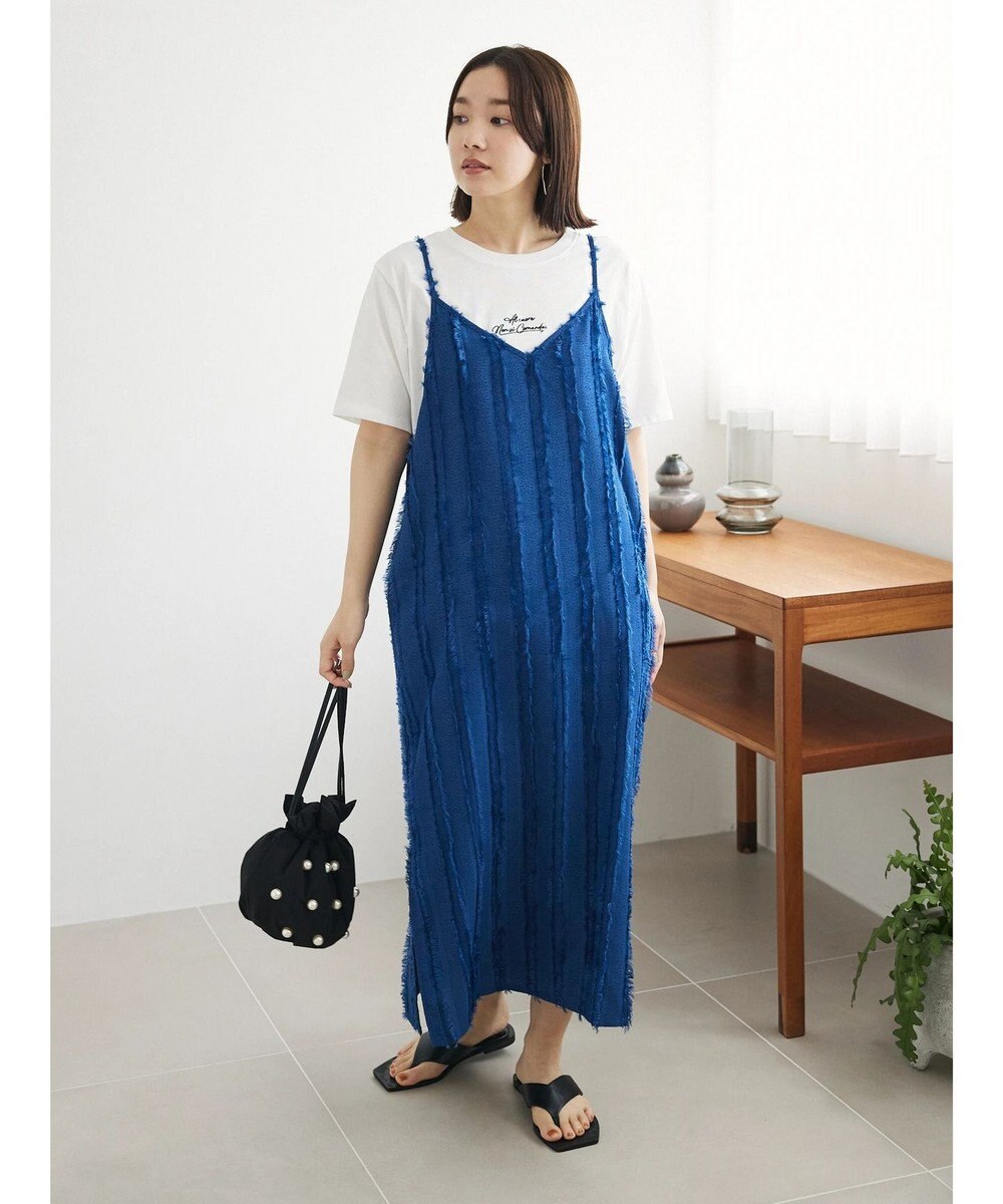 Green Parks フェザージャガードキャミワンピース 