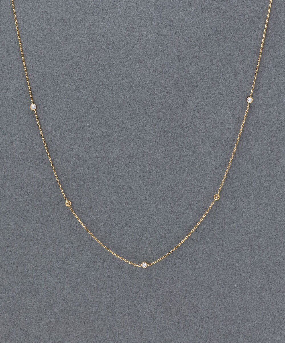 Phoebe 【金属アレルギー対応】ステーションビジューチョーカー/サージカルステンレス/38cm～43cm 