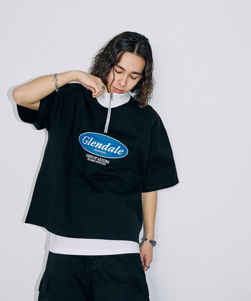 WEGO ヘビーウエイトサークルロゴハーフZIPT（S） 